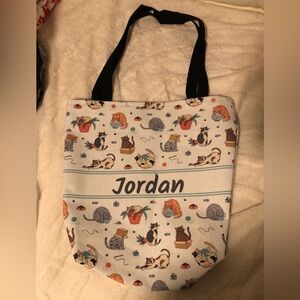 Jordan + cats NWOT personalized tote bag